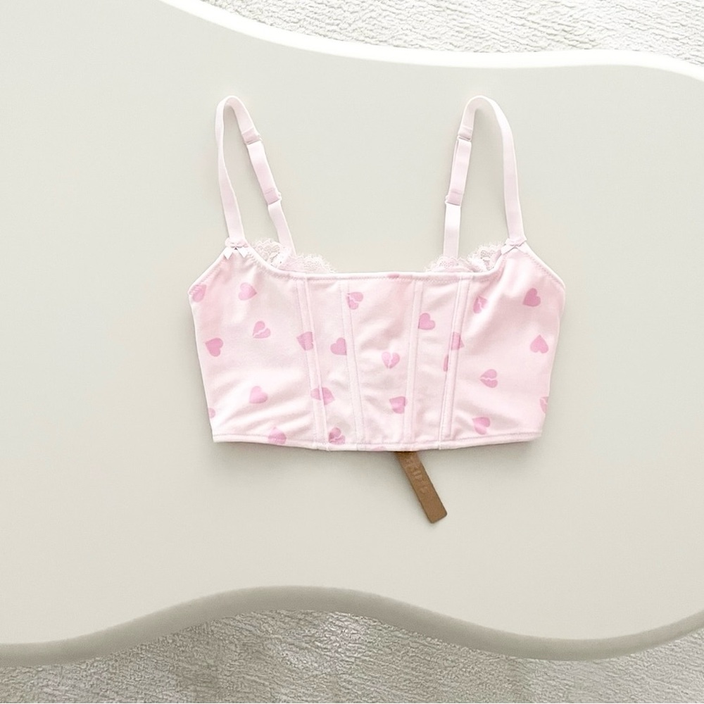 SKIMS Velvet Lace Cropped Corset